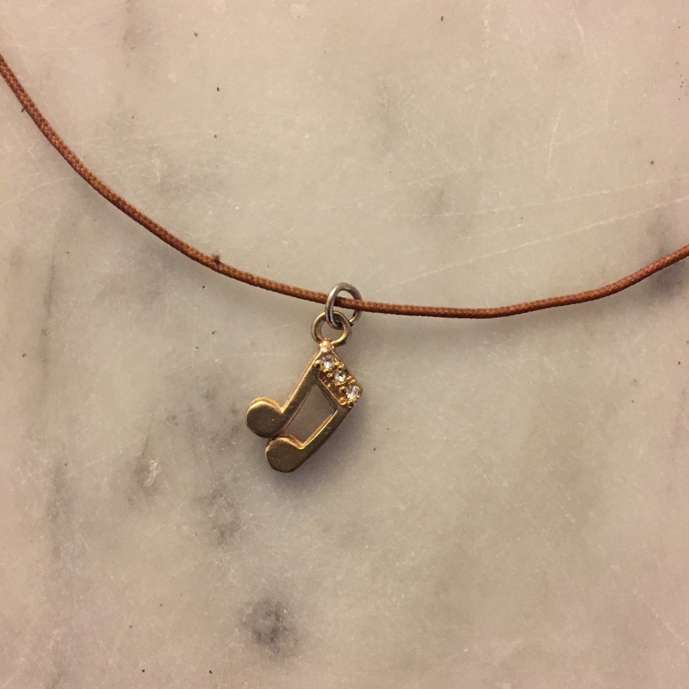 Music Note Charm Necklace